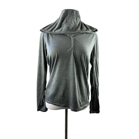 *Flaw Icebreaker Cool Lite Merino Wool Sphere Long Sleeve Hoodie Women's Large - Picture 7 of 13